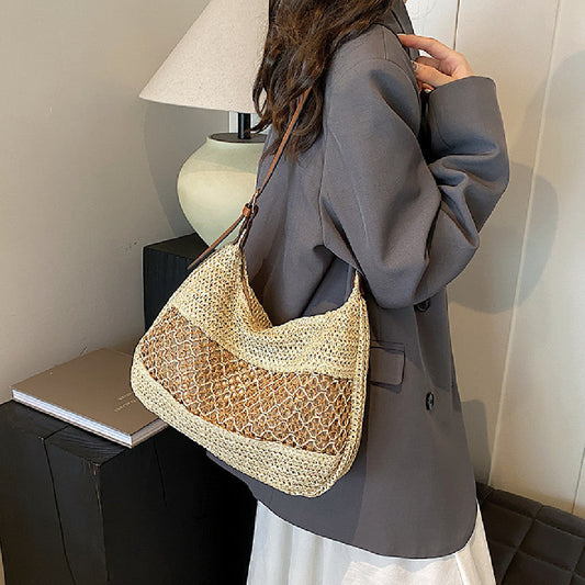 Women's Casual Simple Straw Cross Body Bag