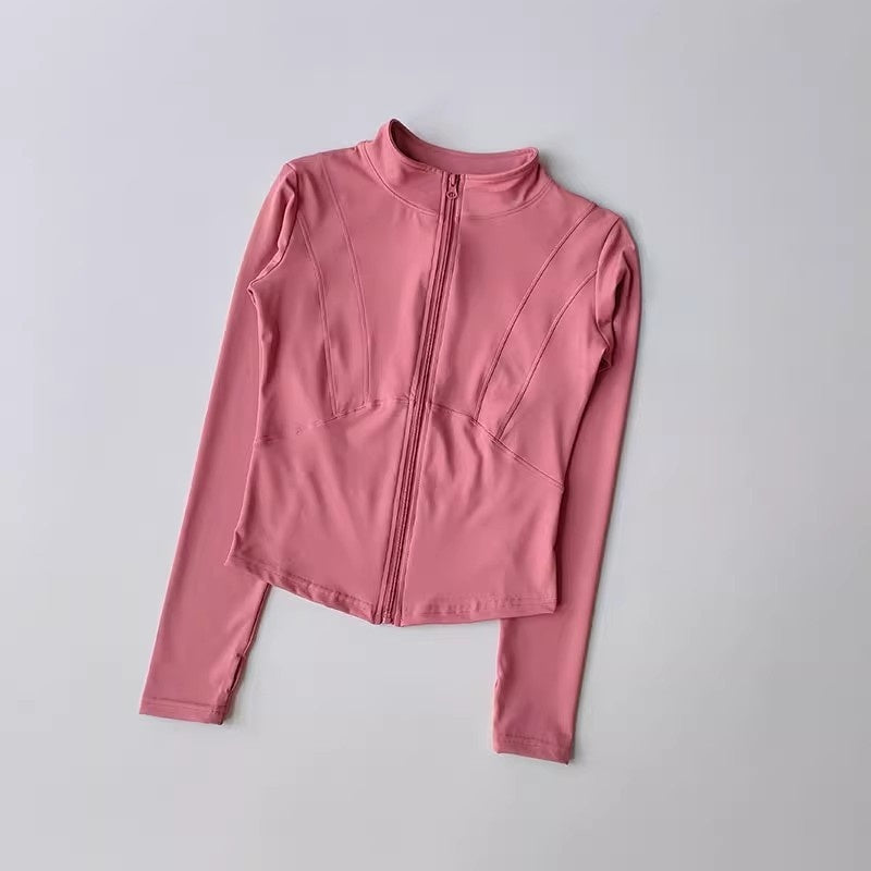 Stand Collar Jacket Thin Fitness Top Yoga Clothes Long Sleeve