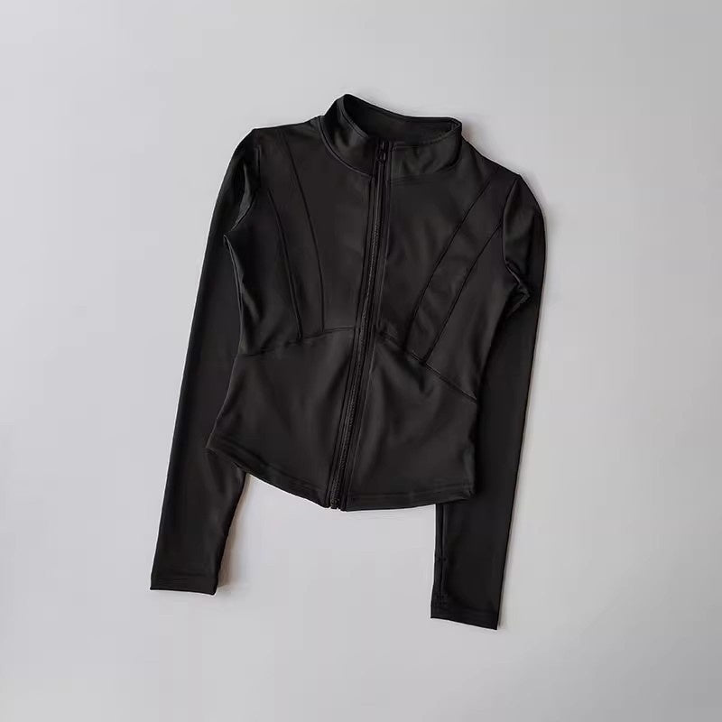 Stand Collar Jacket Thin Fitness Top Yoga Clothes Long Sleeve