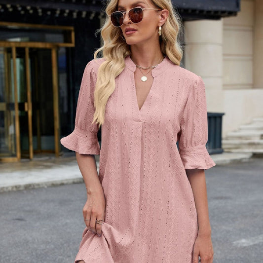 Casual Bell Sleeve Dress Women