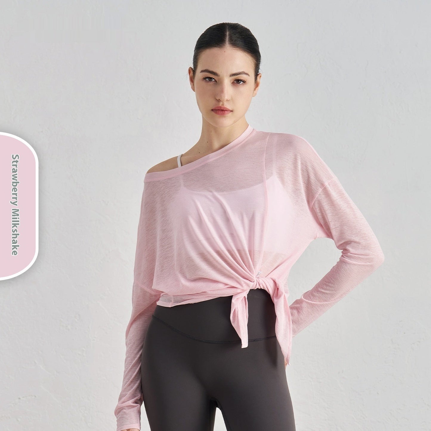 Breathable Yoga Blouse Female Split Slimming Sports Fitness Top