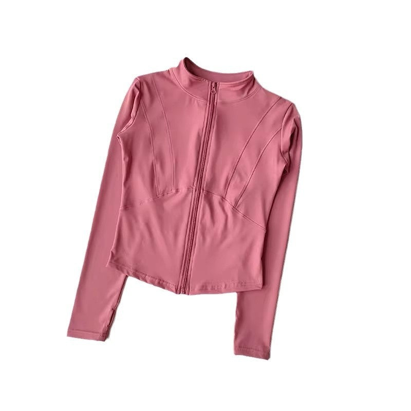 Stand Collar Jacket Thin Fitness Top Yoga Clothes Long Sleeve