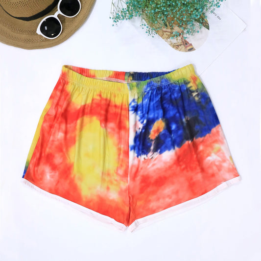 Tie-dyed Printed Casual Shorts Comfortable Home