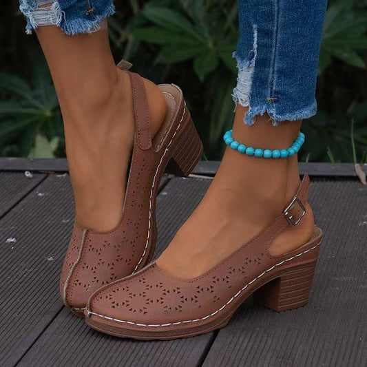 Women's Closed Toe Wedge Sandals European And American Plus Size High Heel Sandals