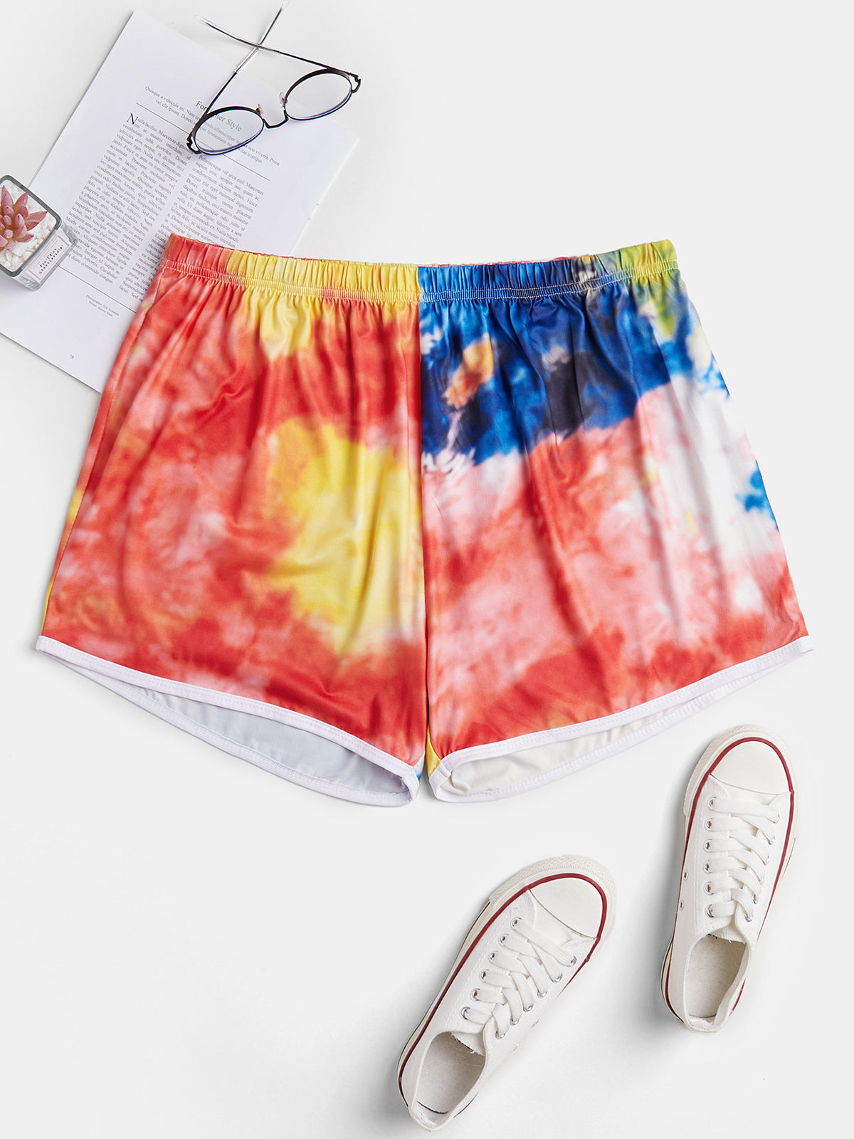 Tie-dyed Printed Casual Shorts Comfortable Home