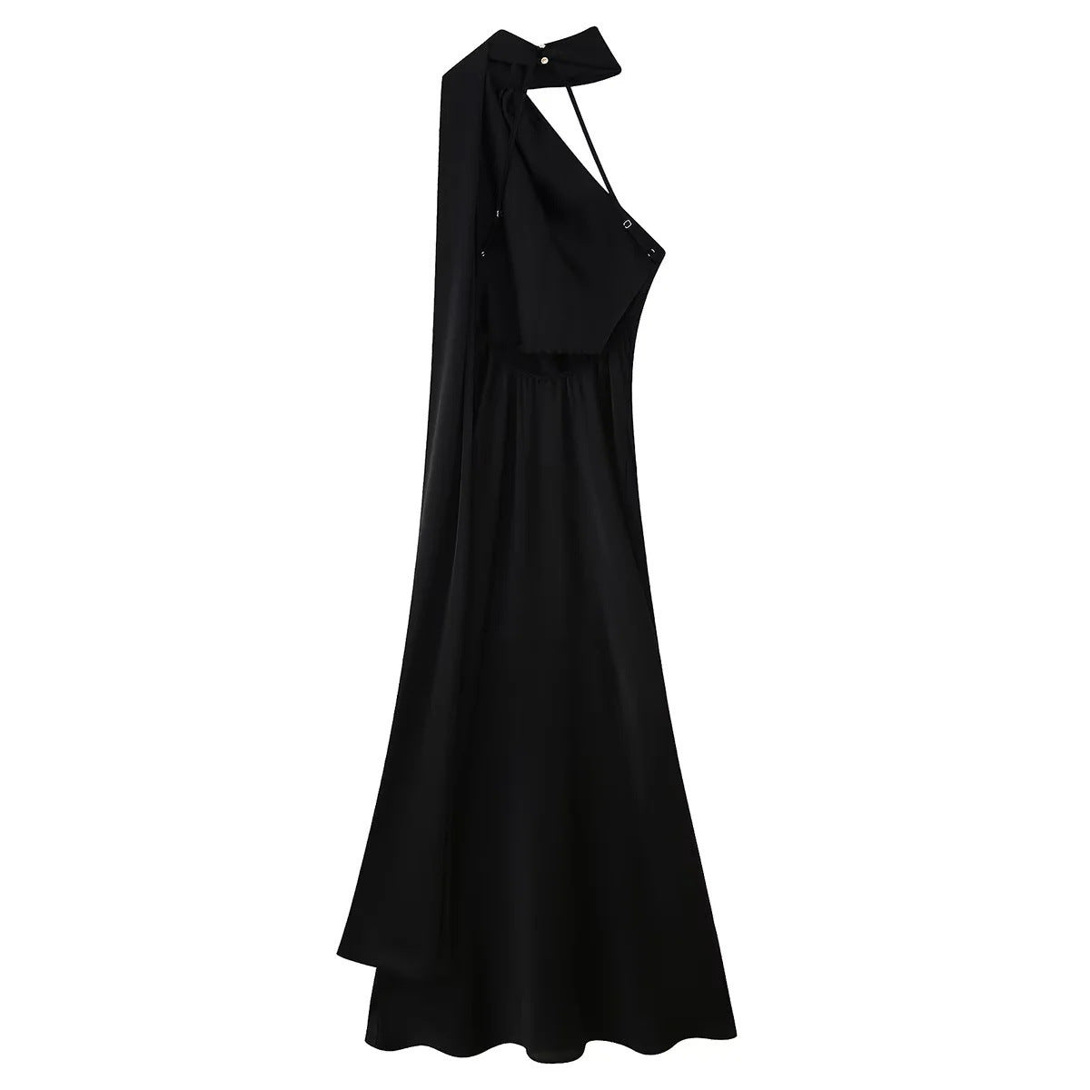 Women's Fashion Simple Single Oblique Dress