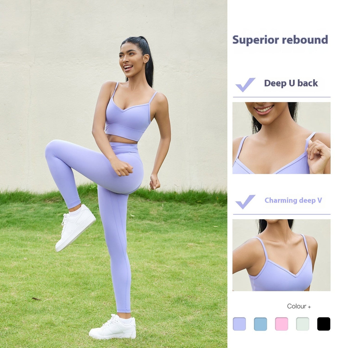 V-neck Strap Yoga Vest For Women Workout Bra