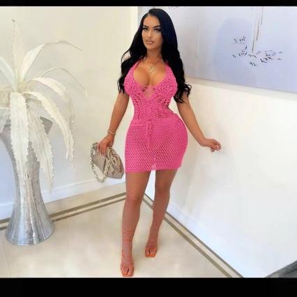 Crocheted Knitting Bikini Hip Skirt