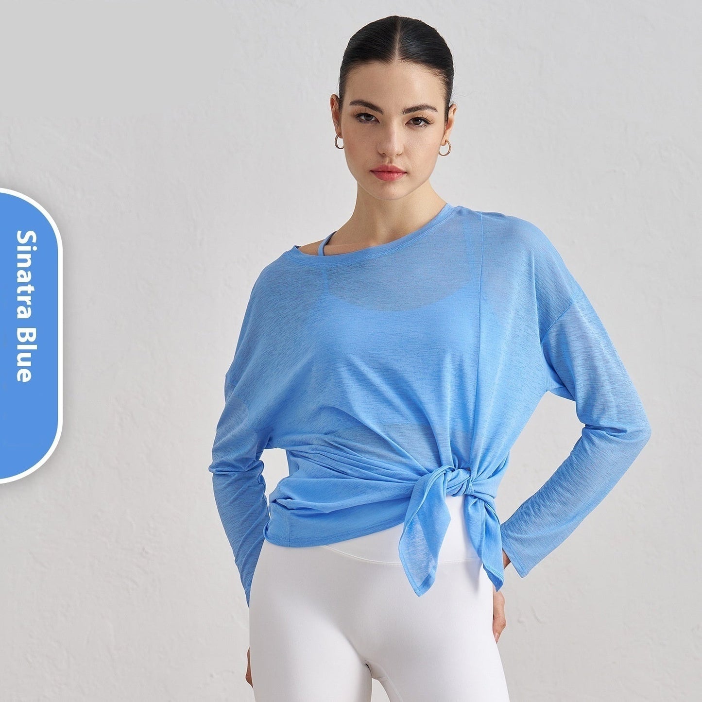 Breathable Yoga Blouse Female Split Slimming Sports Fitness Top