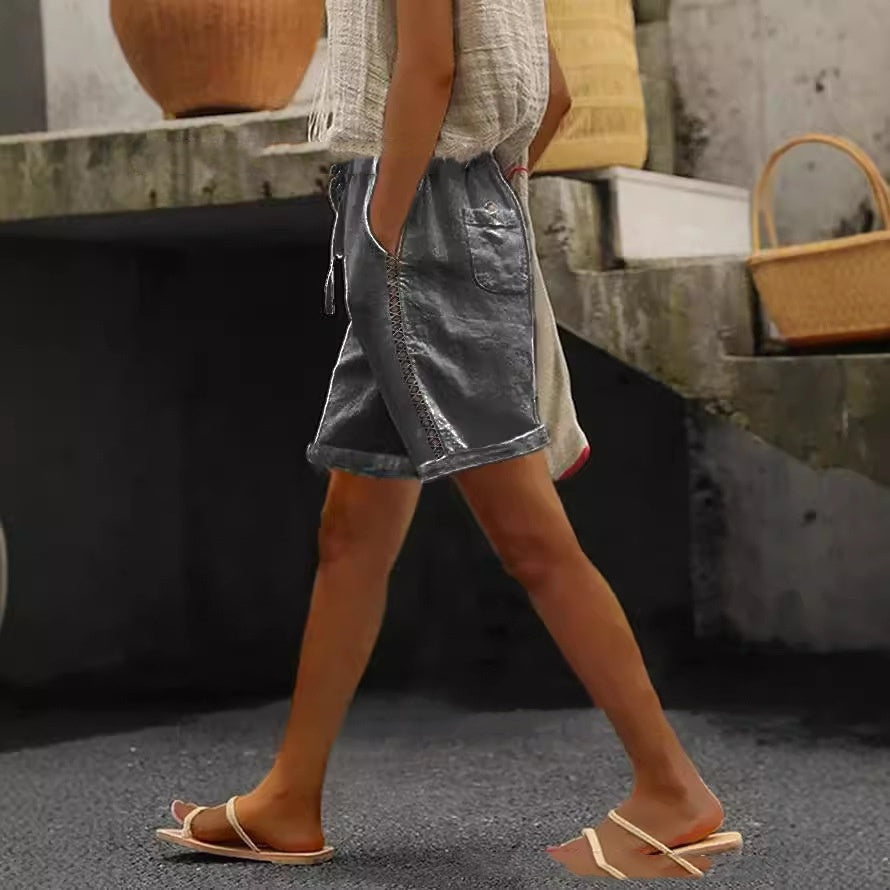 Casual Lace Stitching Women's Shorts 7 Colors