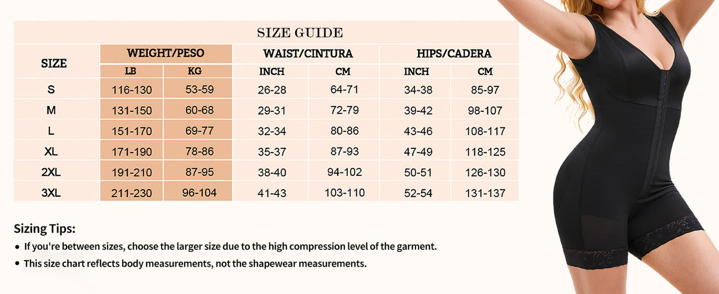 Shapewear Jumpsuit For Women Tummy Control Post Surgery Full Body Shaper Butt Lifter With Zipper Crotch Skimsbodysuits Elegant Bodysuitfajashaper