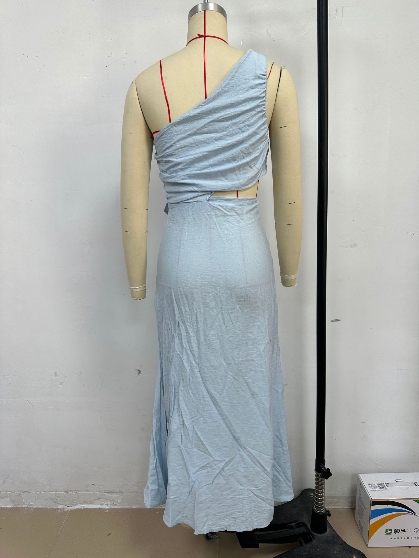 Women's Fashion Pure Color Tube-top Dress