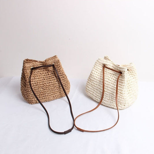 Simple Straw Shoulder Messenger Bag
